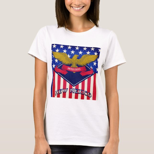 New Mexico USA Flag T-Shirt (Front)