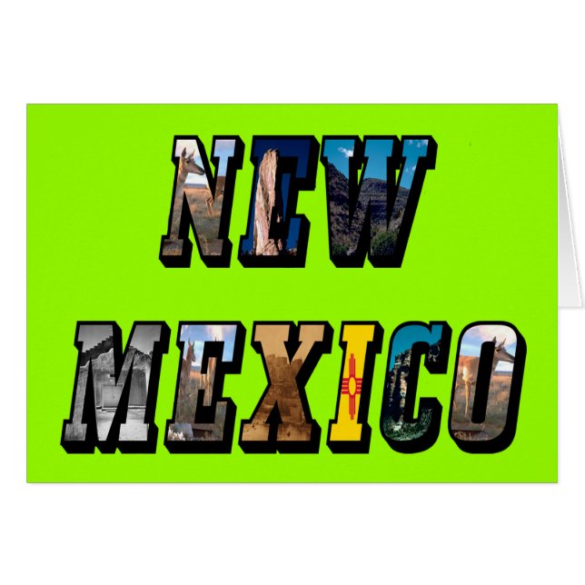 New Mexico, USA Text (Front Horizontal)