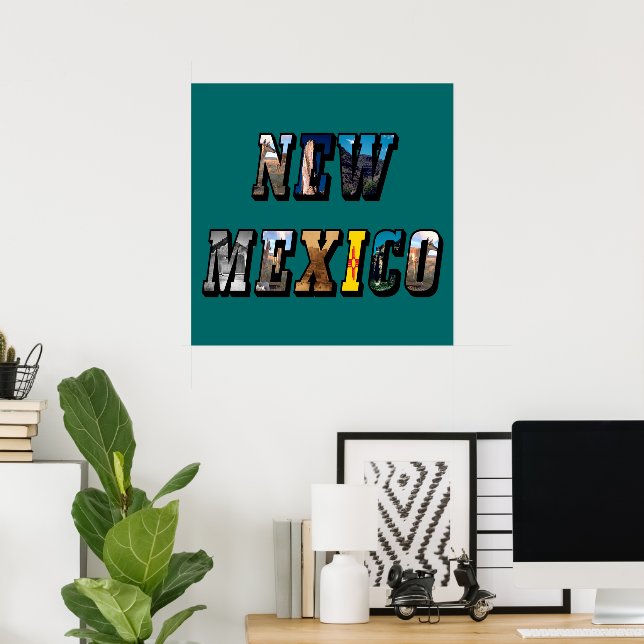 New Mexico, USA Text Poster (Home Office)