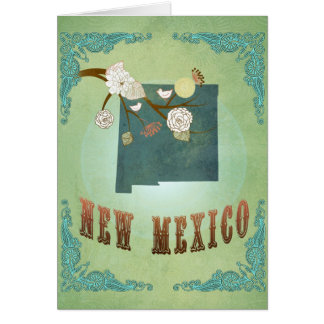 New Mexico Vintage State Map – Green