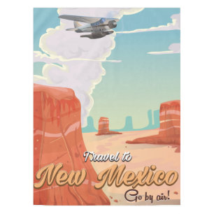 New Mexico vintage travel poster print Tablecloth