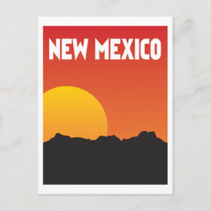 New Mexico vintage travel style Postcard