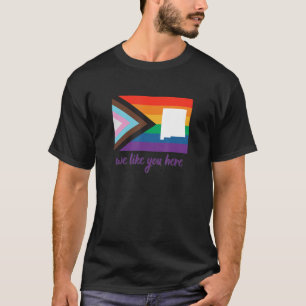 New Mexico We Like You Here Progress Pride Flag T-Shirt