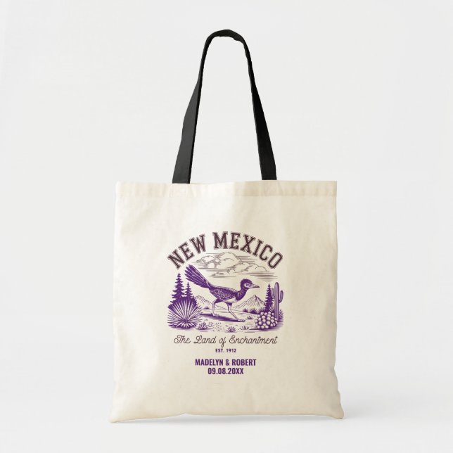 New Mexico Wedding Welcome Bag, State Love Tote Bag (Front)