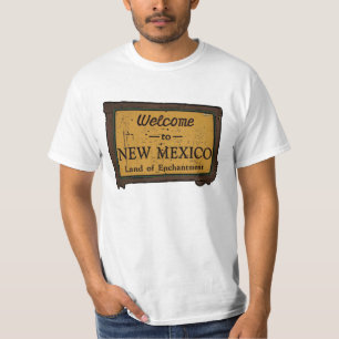 New Mexico welcome sign guys value tee