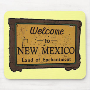 New Mexico welcome sign souvenir mousepad