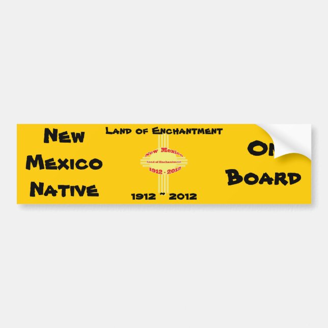 New Mexico - Zia Centennial Celebration Bumper Sticker (Front)