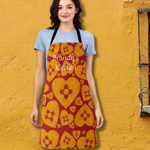 New Mexico Zia Heart Apron
