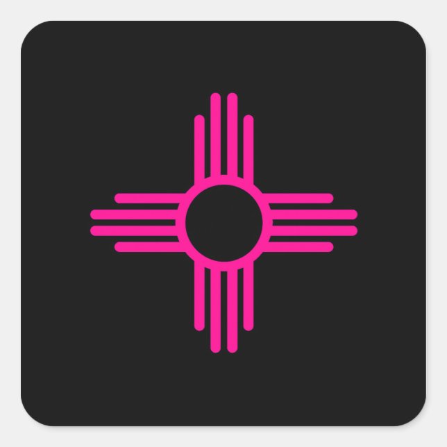 New Mexico Zia Sun  Square Sticker (Front)