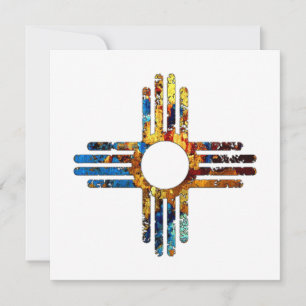 New Mexico Zia Sun Symbol Holiday Card