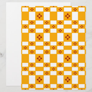 New Mexico Zia Yellow Red White Squares