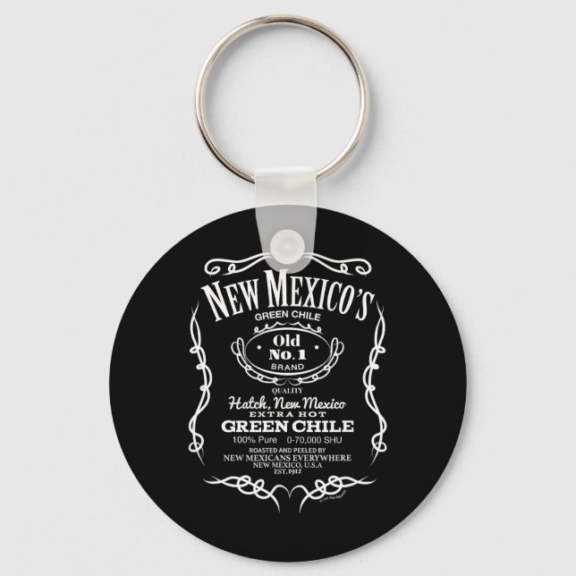 New Mexico's Old No. 1 Hatch Green Chile Novelty D Key Ring (Front)