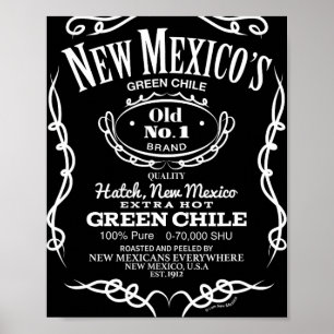 New Mexico's Old No. 1 Hatch Green Chile Novelty D Poster