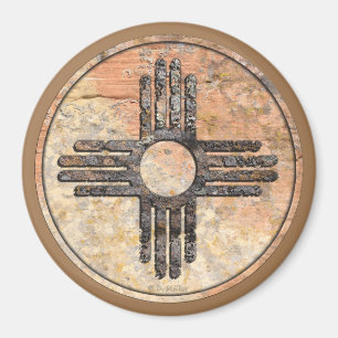 New Mexico's Zia Sun Symbol Magnet