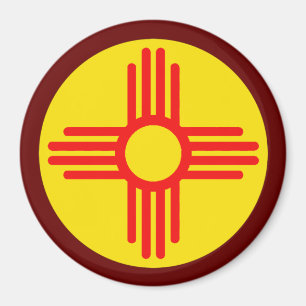 New Mexico's Zia Sun Symbol Magnet