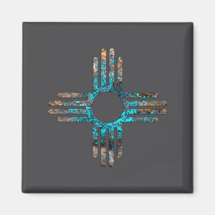 New Mexicos Zia Sun Symbol Magnet