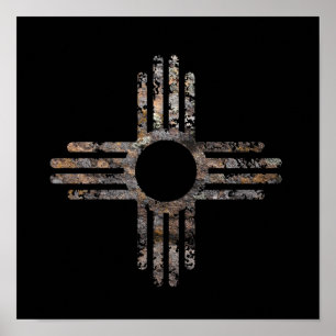 New Mexico's Zia Sun Symbol Poster