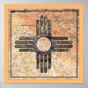 New Mexico's Zia Sun Symbol - Talking Canyons, New Poster