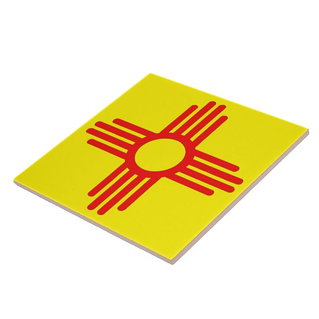New Mexico's Zia Sun Symbol Tile (Side)