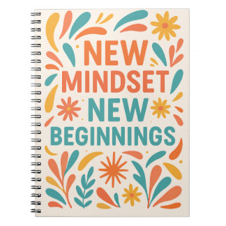 New Mindset, New Beginnings – Colourful Motivation Notebook