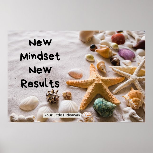 "New Mindset" Positive Quotes "Poster" Poster (Front)