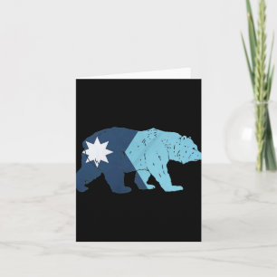 New Minnesota State Flag Bear  Card