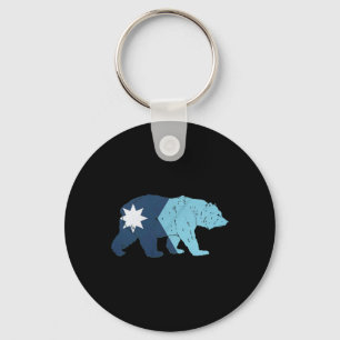 New Minnesota State Flag Bear  Key Ring