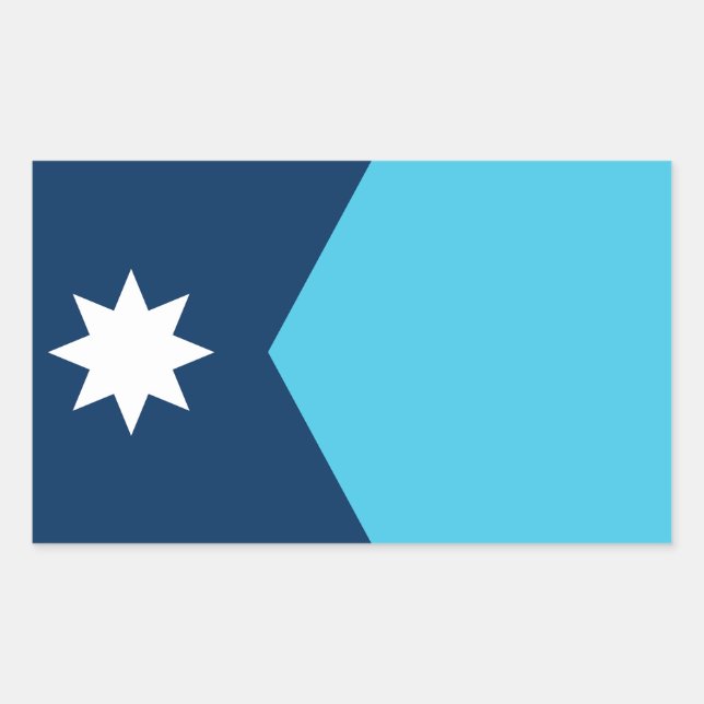 New Minnesota State Flag Rectangular Sticker (Front)