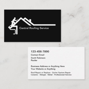 New Modern Roofing Service Business Cards