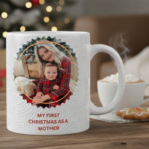 New Mom and Baby Matching Pajamas Photo Coffee Large Coffee Mug