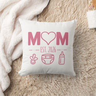 New Mom est 2026 Frist Time Mom Personalized Cushion