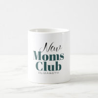 New moms club Calligraphy monogram coffee mug