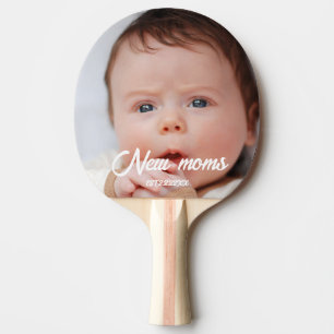 New moms custom baby photo ping pong paddle