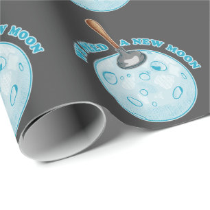 New moon astrology astronomy wrapping paper