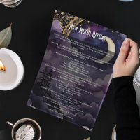 New Moon Ritual Pagan Prayer Book of shadows