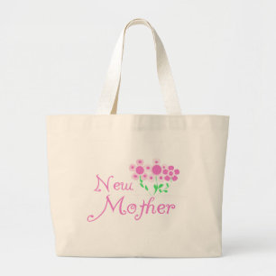 New Mother Pink Flowers T-shirts and Gifts Large Tote Bag