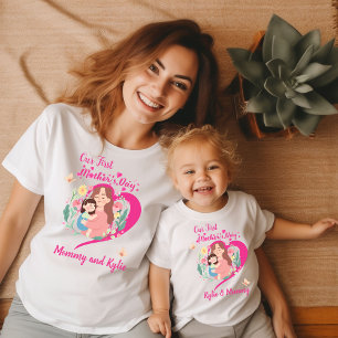 New mum Baby and mama First Mother's Day Matching Baby T-Shirt