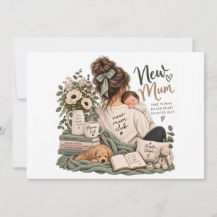 New Mum Club Cosy Motherhood Baby Shower Invitation