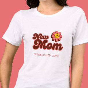 New Mum, custom year retro Tri-Blend Shirt