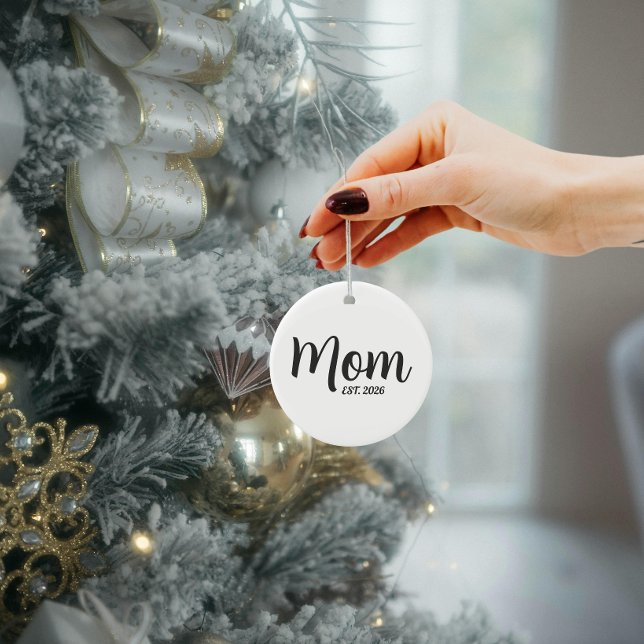 New Mum Established Gift Mothers Day Ceramic Tree Decoration (new mom ornaments christmas mother for herew parent first time mom)