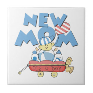 New Mum It's a Boy Gifts Tile