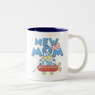 New Mum It's a Boy Tshirts and Gifts Two-Tone Coffee Mug