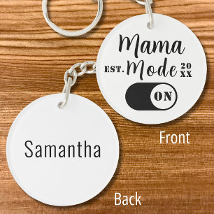 New Mum Keepsake Year Est. Mama Mode Personalised Key Ring