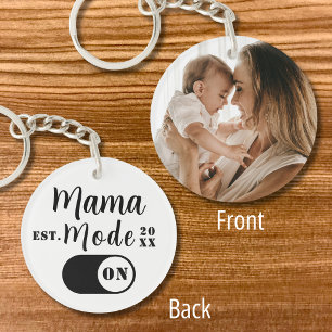New Mum Photo Keepsake Year Est. Mama Mode Key Ring