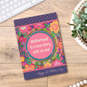 New Mum Quote Floral Pretty Unique Mother’s Day Card