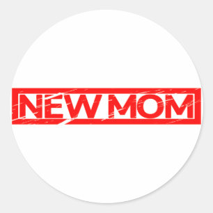 New Mum Stamp Classic Round Sticker