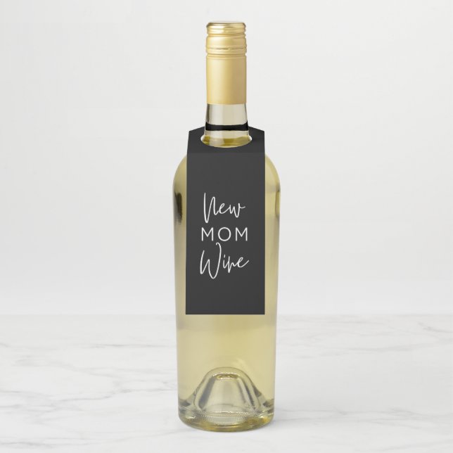 New Mum Wine Tag (On Bottle)