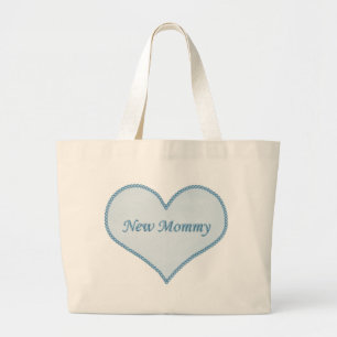 New Mummy Bag, Blue Large Tote Bag