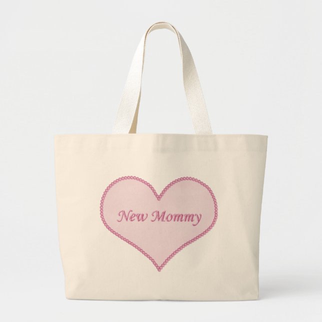 New Mummy Bag, Pink Large Tote Bag (Front)