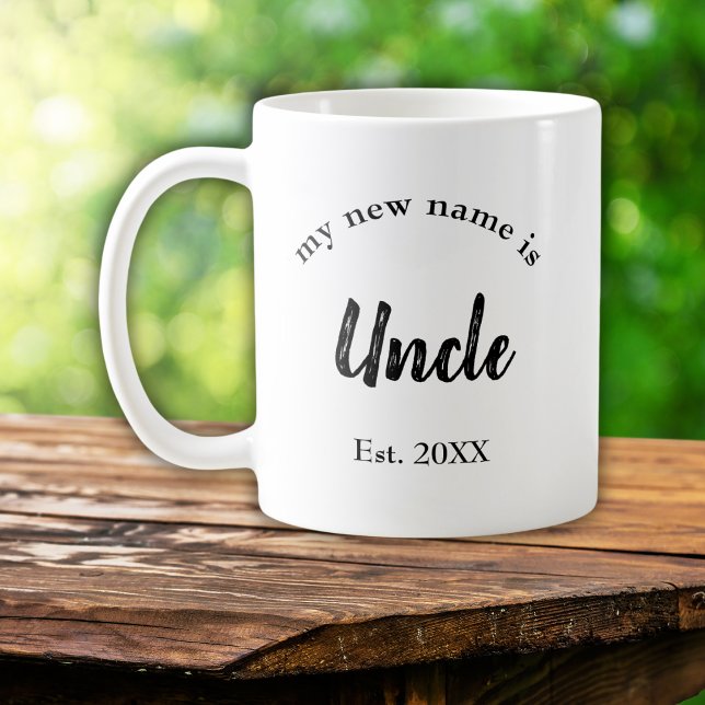 New Name Uncle Script Typography Coffee Mug (Creator Uploaded)